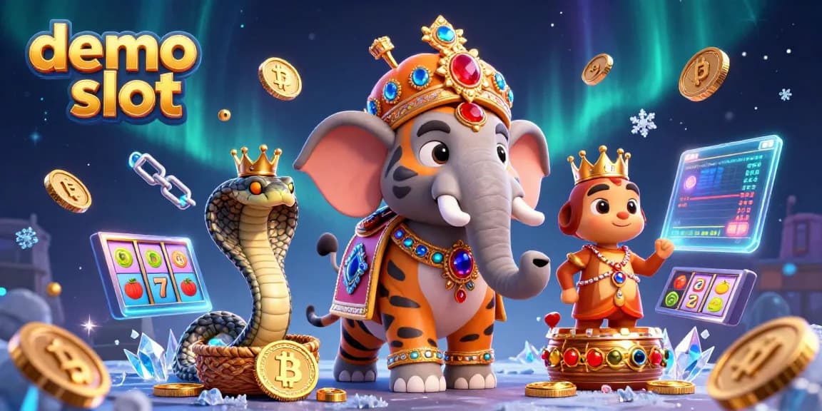 Experience engaging demo slot gameplay with vibrant 3D elements and casino-themed characters.