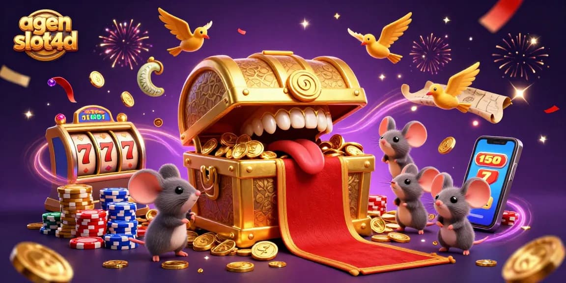 Experience thrilling moments with agen slot4d as the treasure chest entices with dazzling slot symbols.