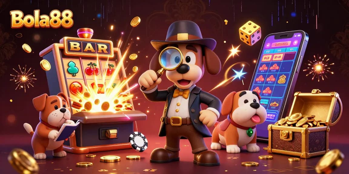 Bola88 menampilkan detektif anjing darah 3D dan bulldog Watson di dunia kasino yang penuh keberuntungan.