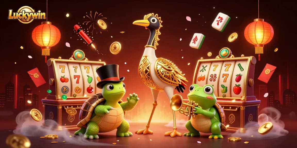 Experience thrilling wins at Luckywin with vibrant 3D casino characters and rich game elements.