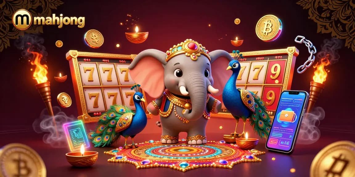 Engage with exciting mahjong slot games featuring a vibrant scene with lucky symbols and stellar prizes.