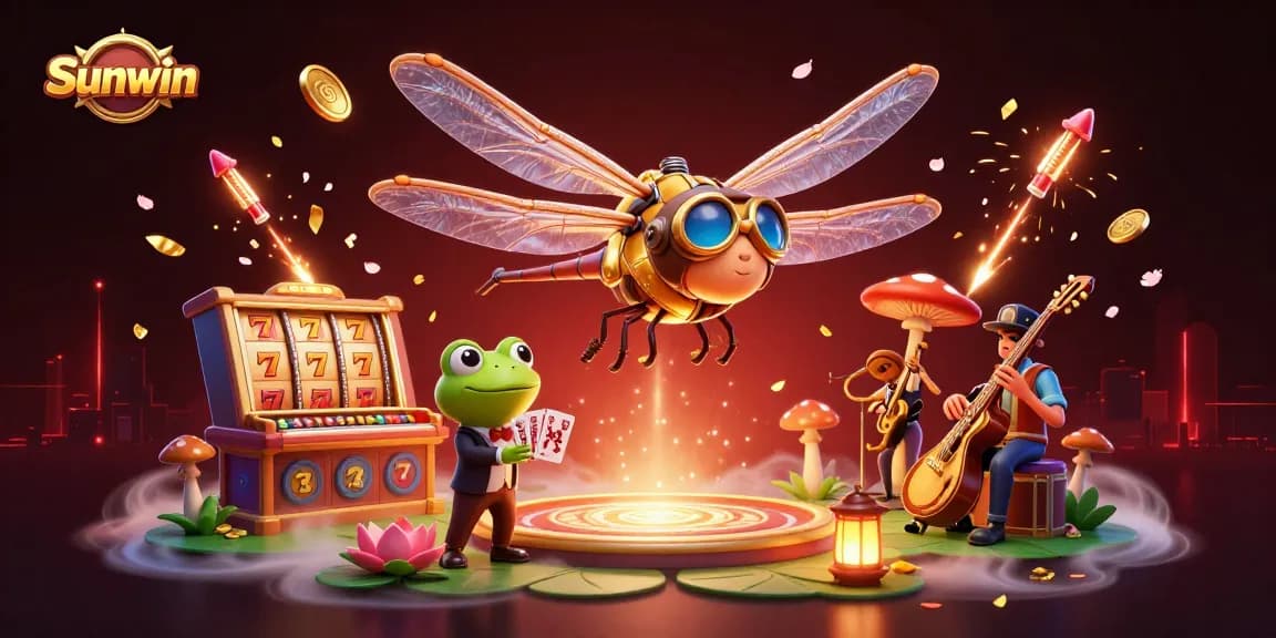 Play lively casino games at Sunwin with a unique dragonfly pilot experience.