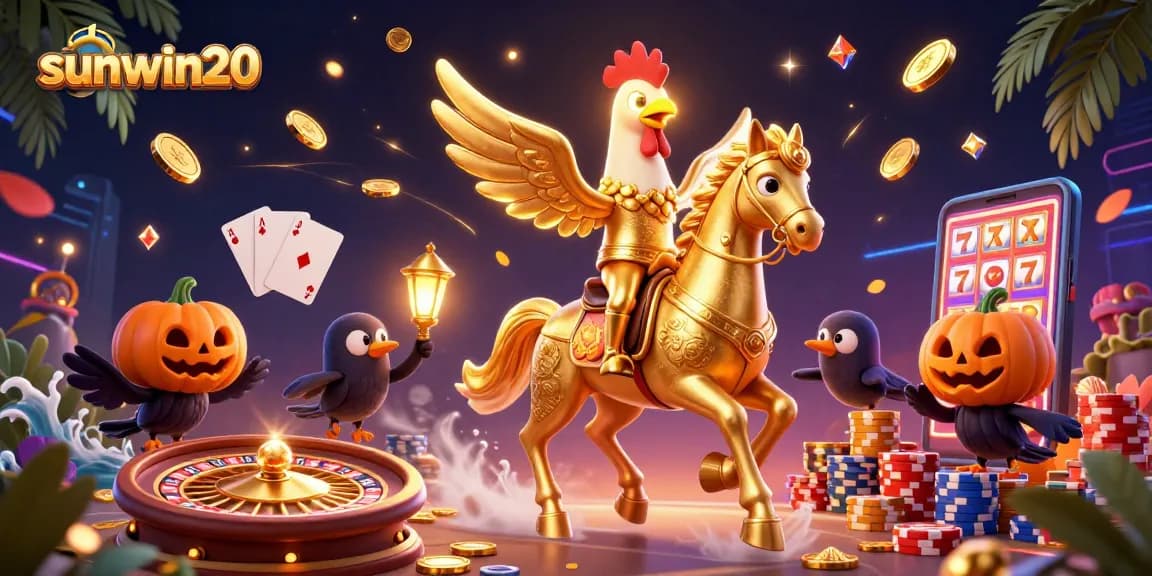 Experience thrilling wins with sunwin20 in this vibrant casino scene filled with gaming excitement.