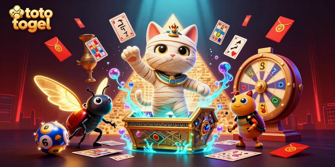 Experience the excitement of toto togel in a vibrant casino scene filled with lucky elements.
