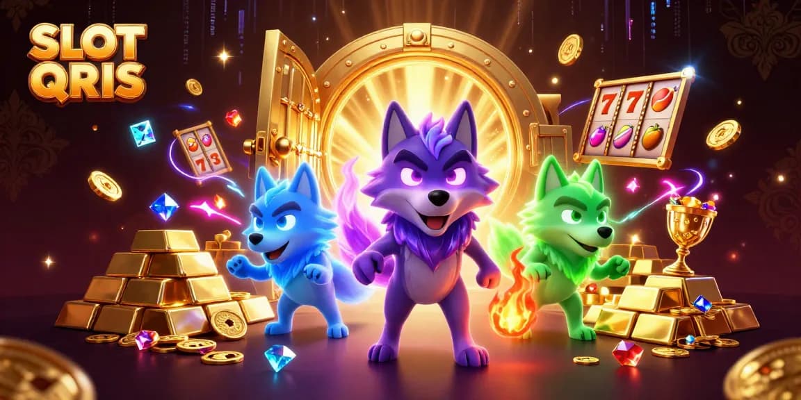 Engage with SLOT QRIS action-packed slot games surrounded by treasure, ghostly wolves, and stunning visuals.