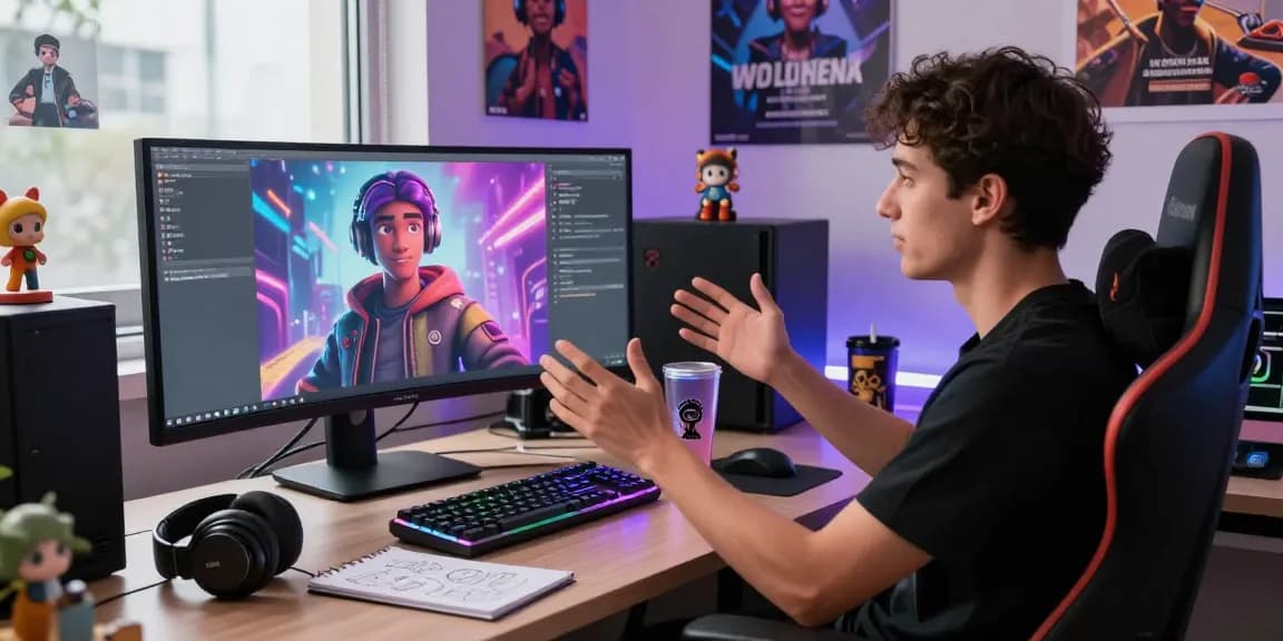 Engaging with Crushon AI in a modern digital workspace, highlighting interactive character AI.