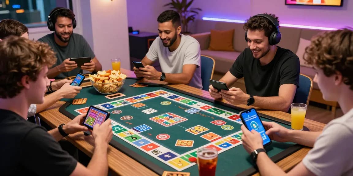 Engaging gameplay experience with diverse players enjoying online card games and strategy discussions.