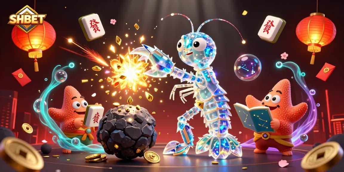 Experience thrilling wins at SHBET with vibrant casino elements and dynamic characters in a rich, engaging scene.