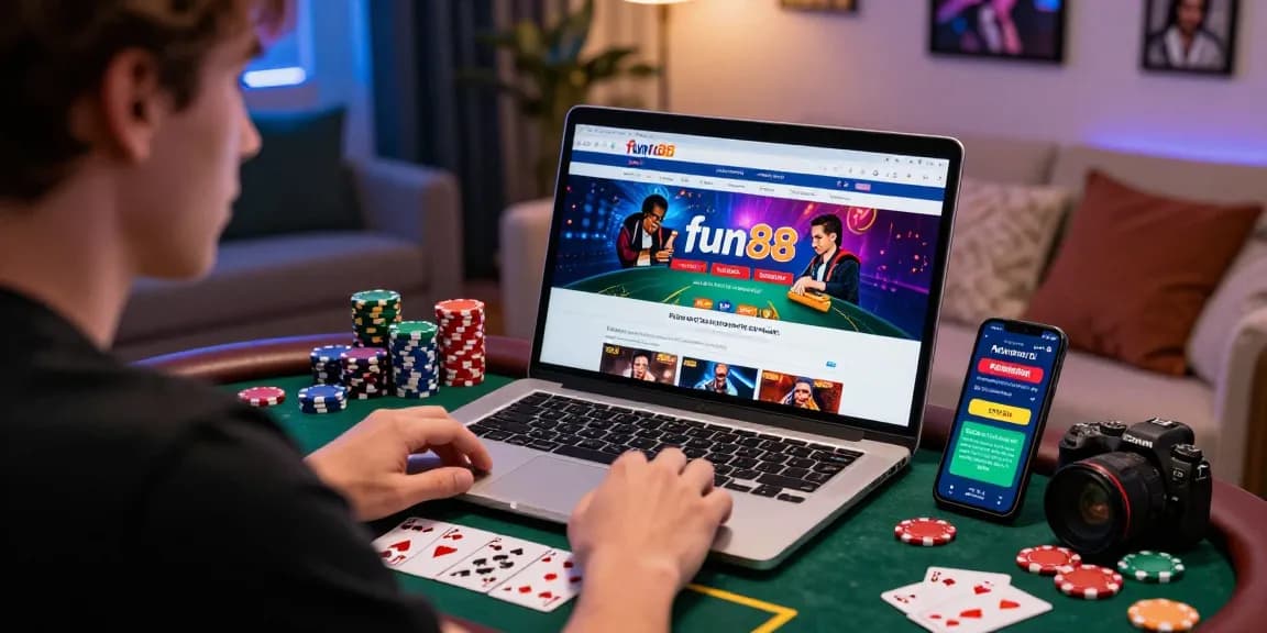 Engaging gambling experience with fun88 entrance link accessible, featuring vibrant casino gaming atmosphere.