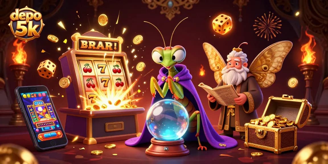Menangkan jackpot besar di depo 5k dengan simbol keberuntungan dan mesin slot yang mengagumkan.