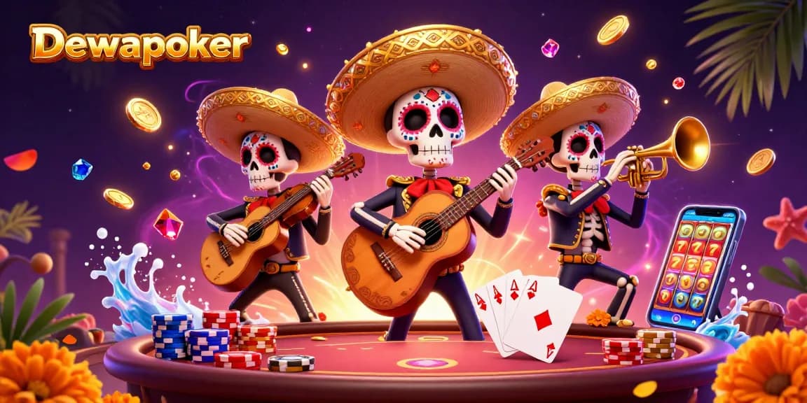 Dewapoker offers thrilling poker action with a vibrant mariachi theme and immersive casino elements.