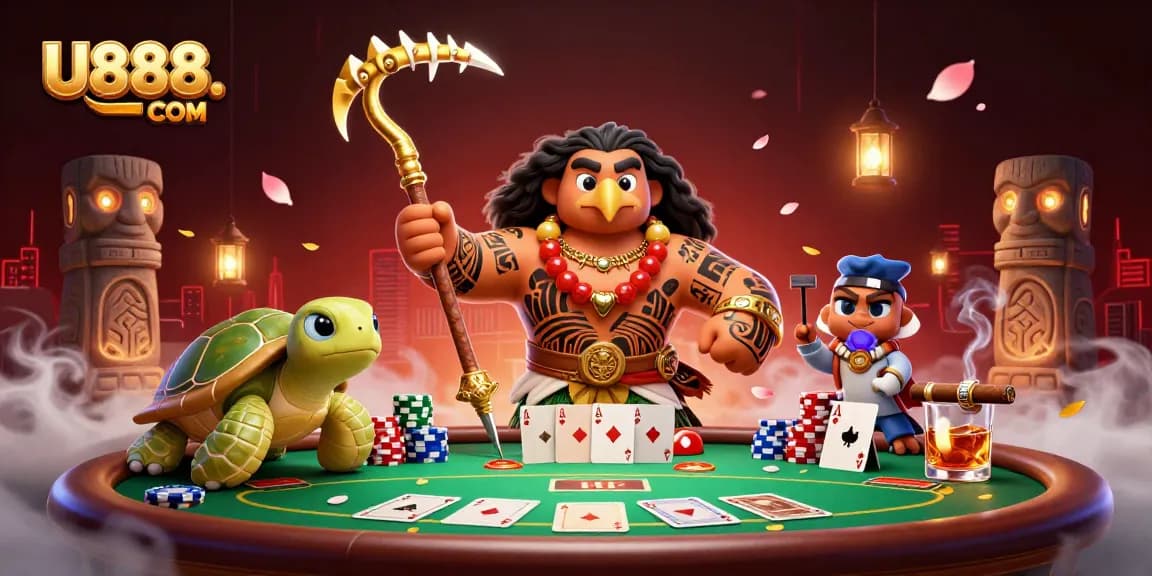 Experience thrilling poker action with U888. COM featuring dynamic characters and gold tokens!