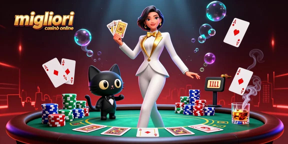 Gioca e vinci alla grande nei migliori casinò online che mostrano emozionanti azioni di poker e colori vivaci.