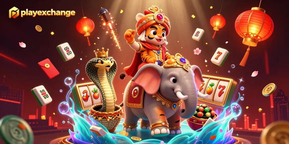 Experience the thrill of playexchange with a vibrant casino scene showcasing exciting elements.