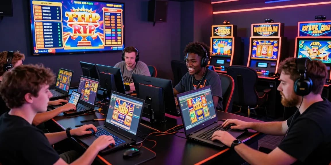 Pengalaman bermain toto slot yang menyenangkan dan seru di ruang permainan online yang ramai.