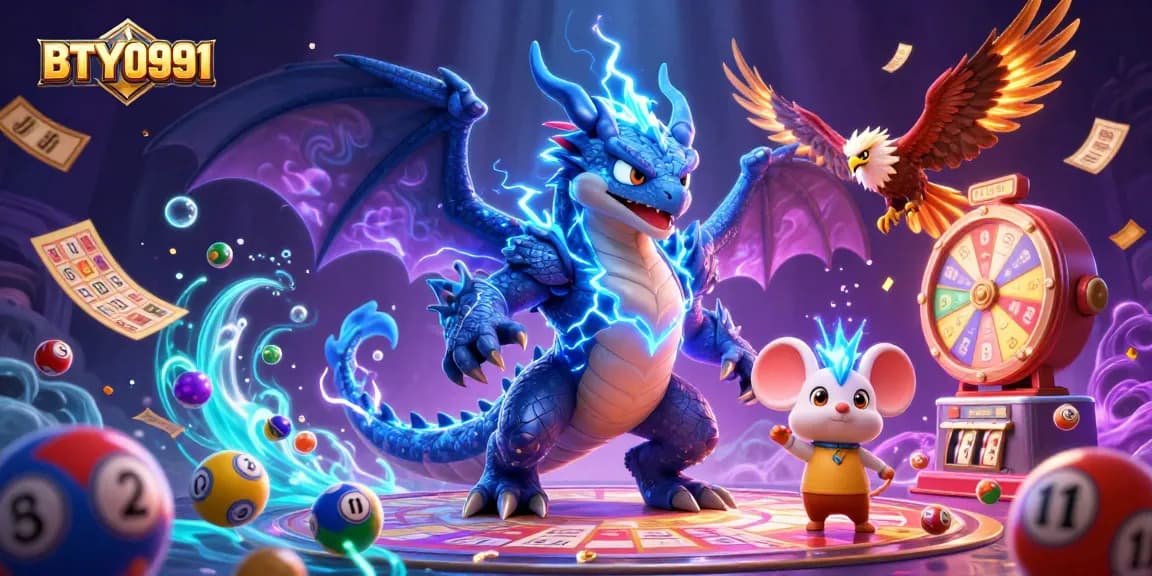 Experience excitement with BTY0991 in this vibrant lottery-themed 3D illustration.