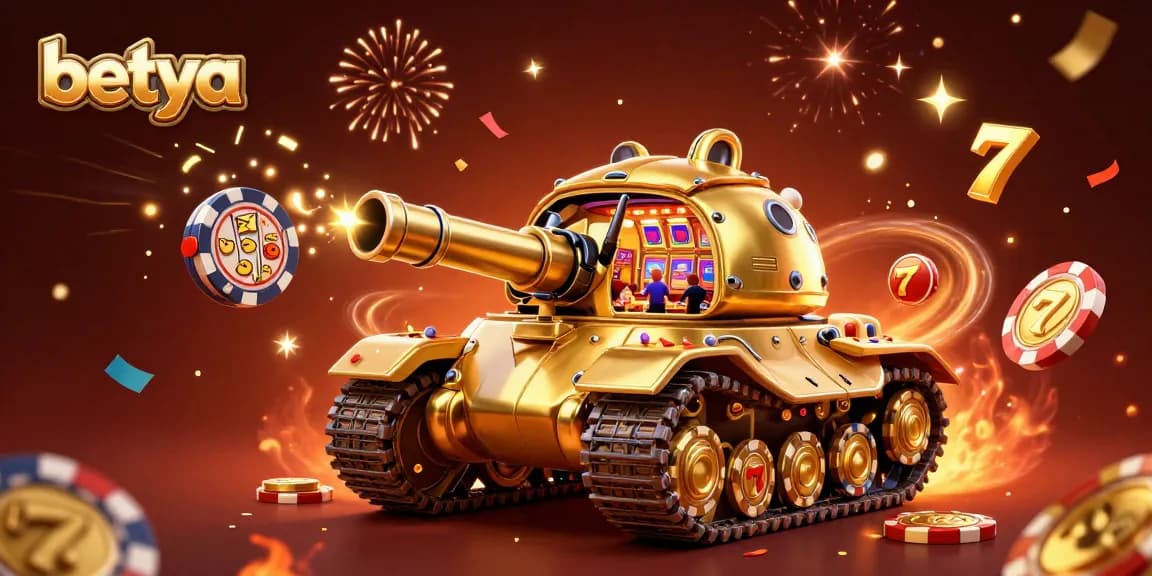 Engage in thrilling bets at betya's vibrant casino atmosphere filled with confetti and jackpots.
