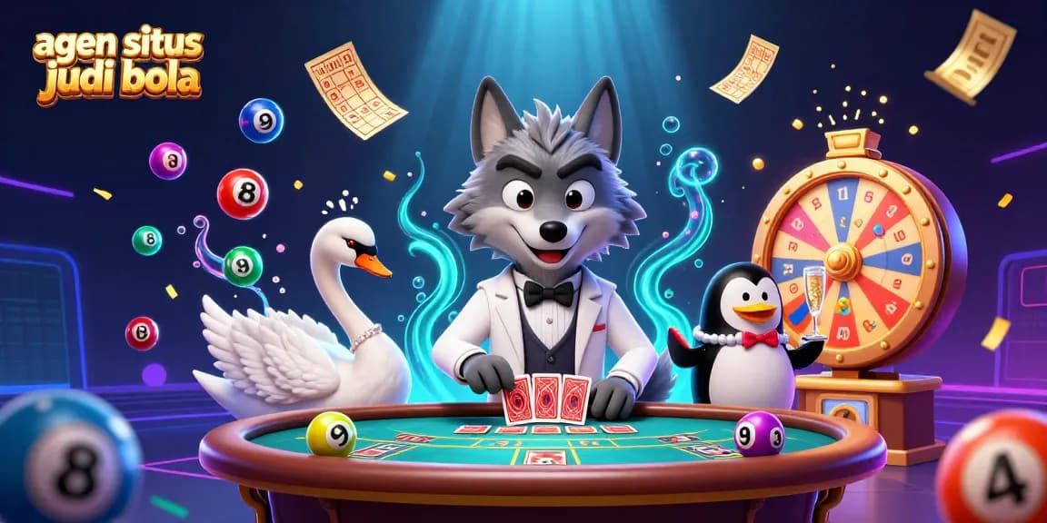 Engage in winnings with agen situs judi bola featuring vibrant casino elements and dynamic characters.