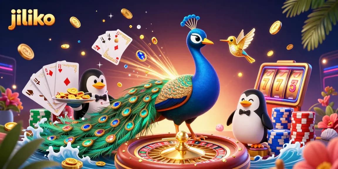 Engage with jiliko's exciting casino atmosphere featuring a vibrant 3D scene.