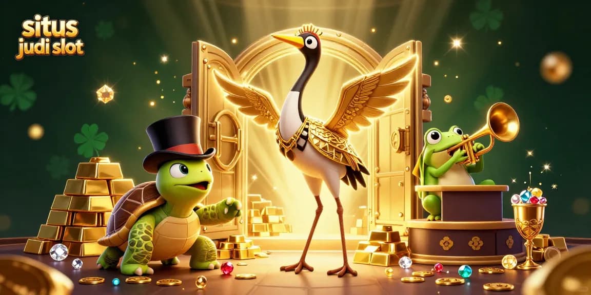 Bermain di situs judi slot dengan karakter unik dalam ilustrasi 3D yang penuh kemewahan dan keseruan.