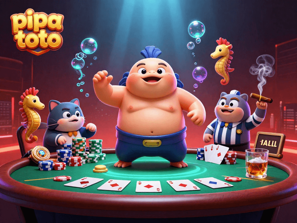Engage with pipa toto gaming scene featuring exciting underwater characters and vibrant casino elements.