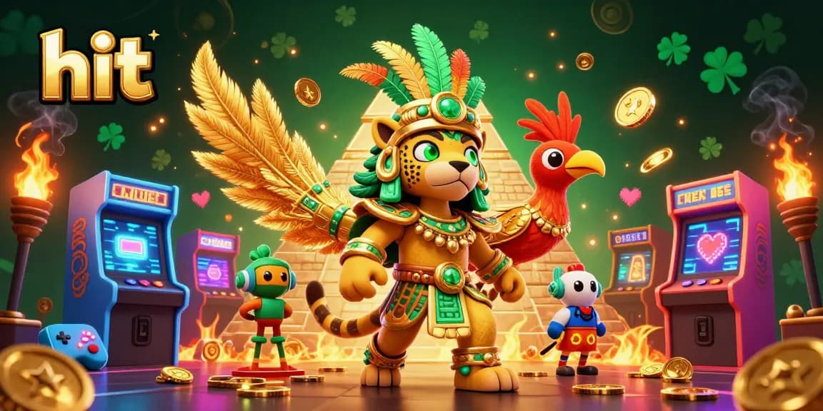 Experience the excitement of hit gaming with vibrant 3D characters and casino elements.