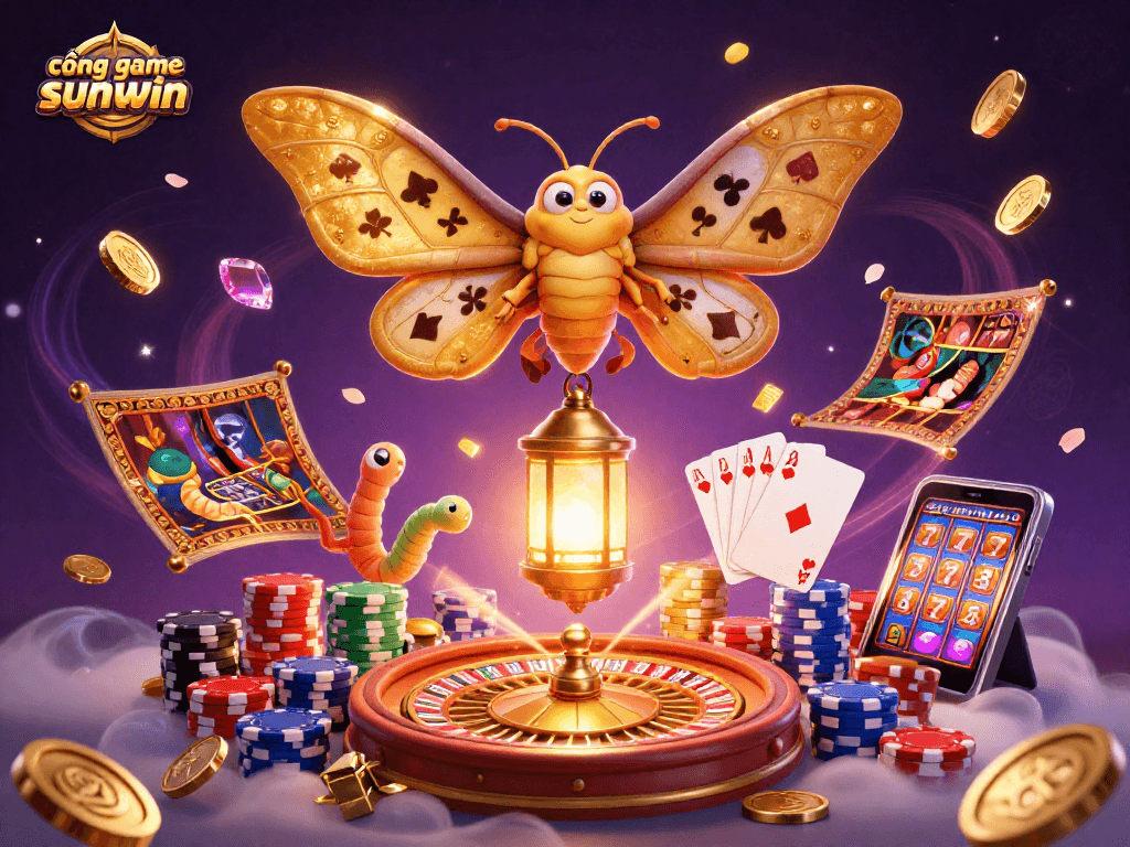 Experience thrilling jackpots at cổng game sunwin with dazzling 3D graphics and casino-themed elements.