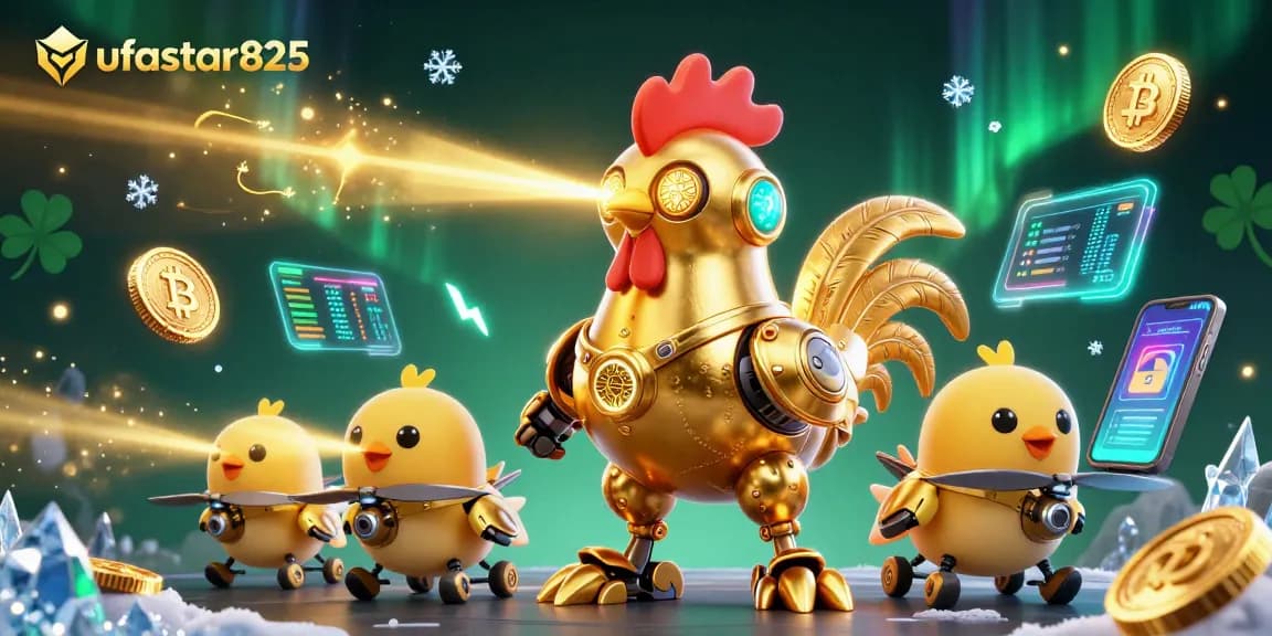 การเล่น ufastar825 ด้วยหุ่นยนต์ไก่ทองคำและลูกเจี๊ยบ กับเหรียญคริปโตและอุปกรณ์คาสิโน