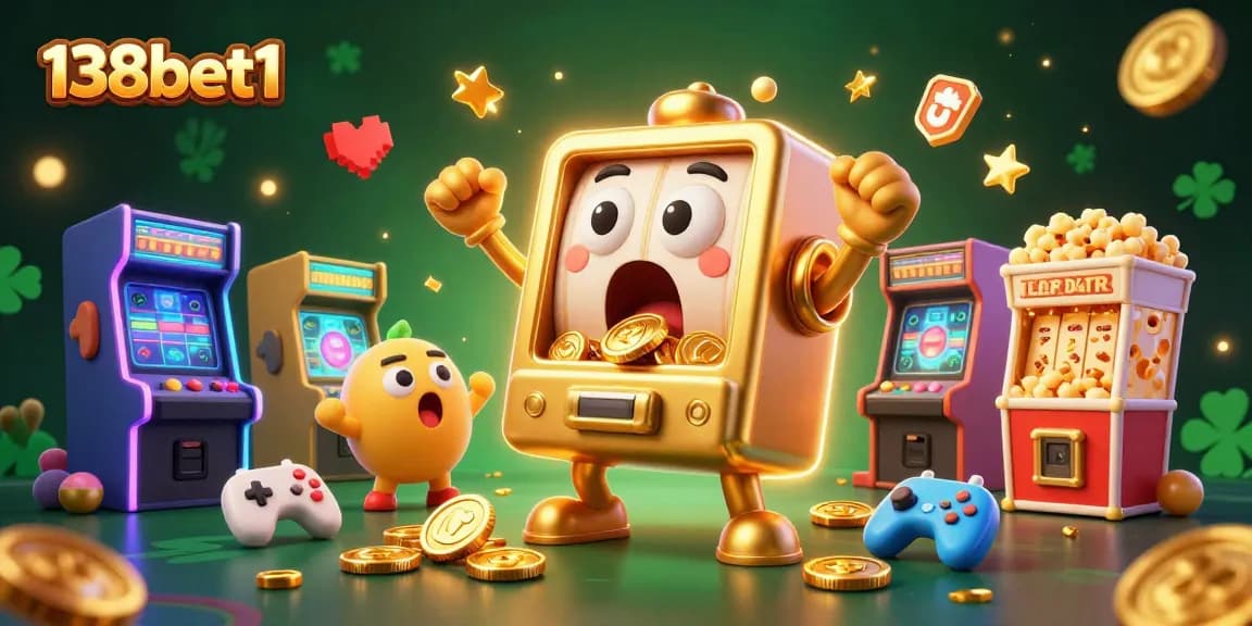 Experience thrilling wins with 138bet1's vibrant 3D slot machines and casino elements.