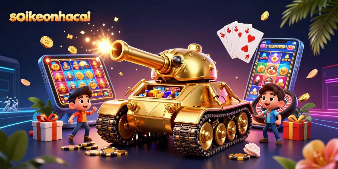 Engage in thrilling gameplay with soikeonhacai as golden casino beetle unveils a vibrant gambling scene.