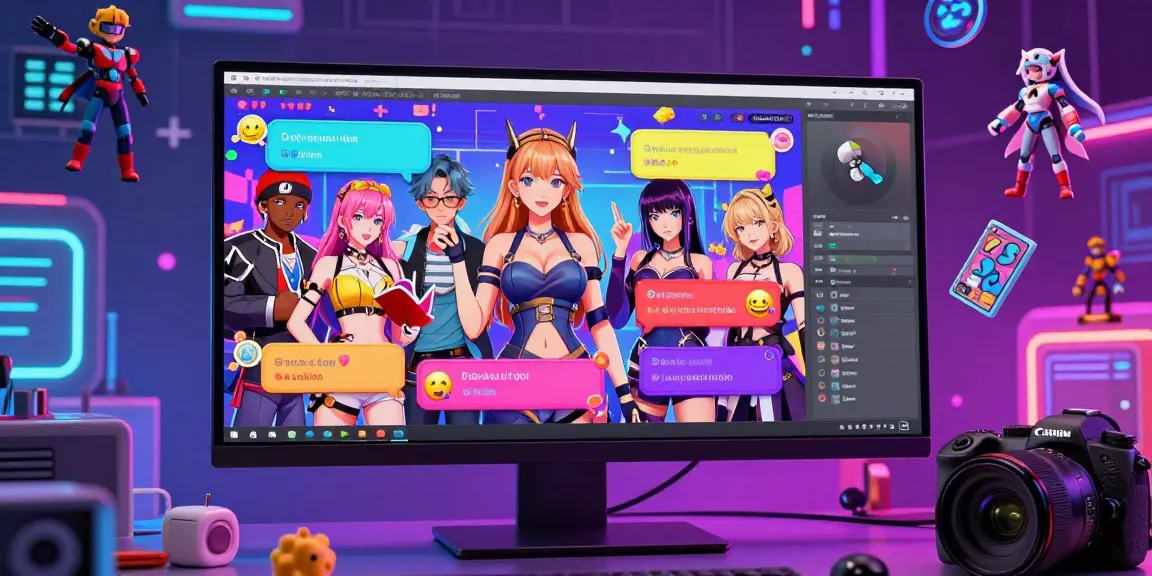 Engaging hentai chat interactions in a colorful digital environment showcasing diverse animated characters.
