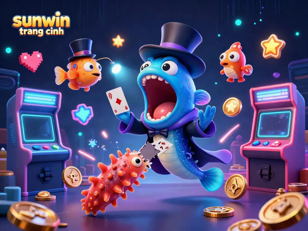 Experience thrilling card tricks in a dazzling scene at sunwin trang chính with captivating deep-sea creatures.