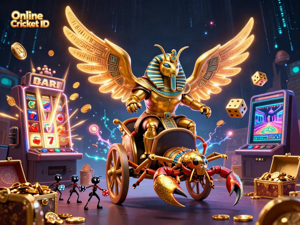 Engage with Online Cricket ID through vibrant, dynamic scenes of betting excitement and rewards.