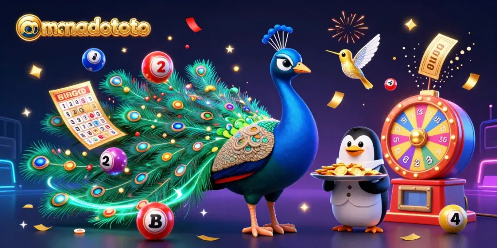 Experience the excitement of manadototo with vibrant lottery elements and animated characters in a festive scene.