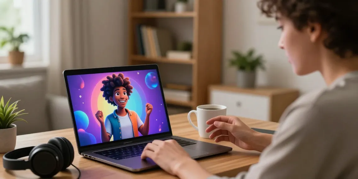 Interactive NSFW AI conversation setup with customizable character on laptop.
