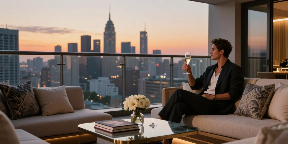 Gaya hidup mewah di penthouse dengan pemandangan kota, menikmati LUXURY 111.