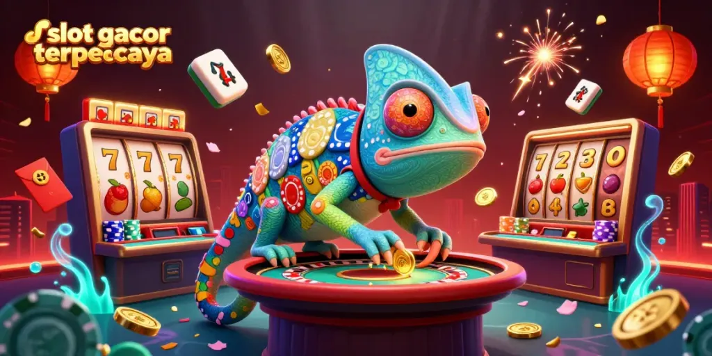 Gali jackpot dengan slot gacor terpercaya pada gambar chameleon kasino yang unik dan menarik.