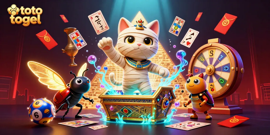 Experience the excitement of toto togel in a vibrant casino scene filled with lucky elements.