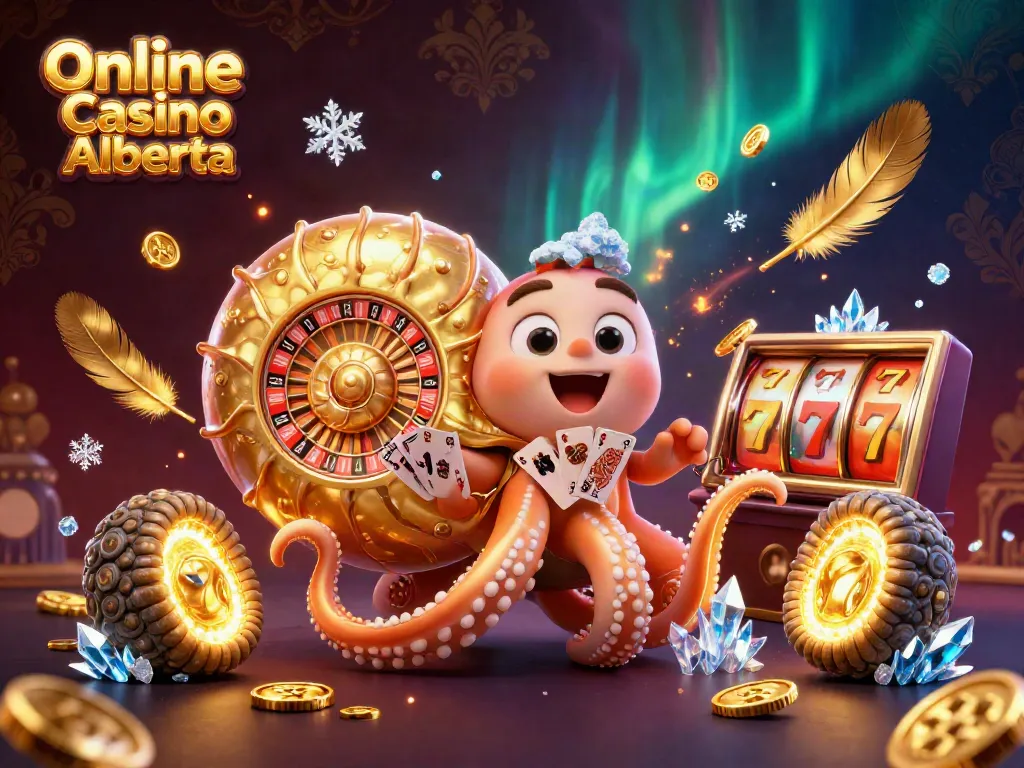 Engage with thrilling games at Online Casino Alberta featuring colorful slots and a unique nautilus roulette wheel
