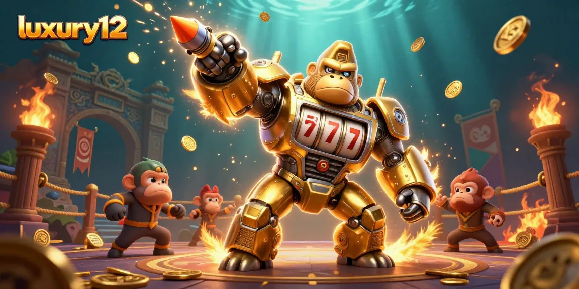 Menangkan slot dengan luxury12, gorila emas mecha dan koin yang meledak di arena bertarung.