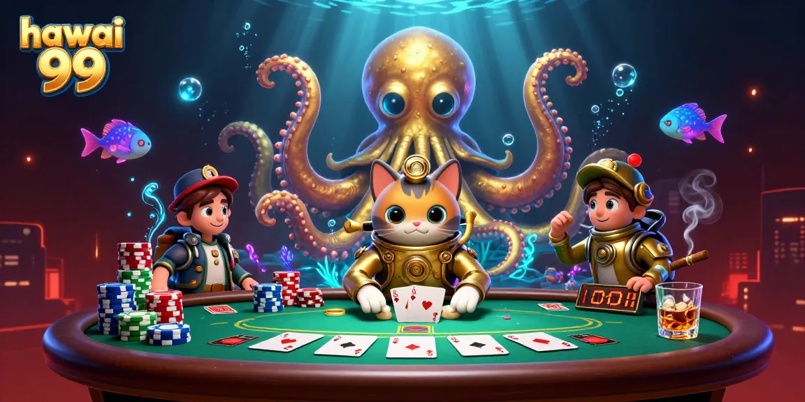 Play dynamic poker with hawai 99 as the kraken and diving cat bring excitement to the game.