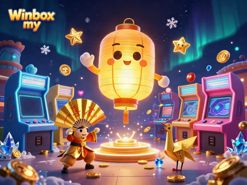 Join the gaming adventure with Winbox my, featuring vibrant characters and casino action.