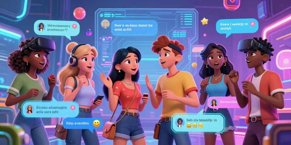 NSFW AI chat scene featuring animated characters and engaging conversations in a vibrant digital environment.