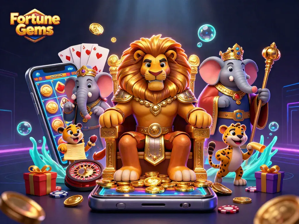 สปินเกมสล็อต Fortune Gems พร้อมมังกรทองและเครื่องสล็อตในบรรยากาศคาสิโน