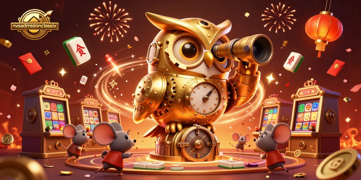 Experience thrilling gameplay with nvsadmissionclasssix in this vibrant casino scene featuring an owl and mouse patrons.
