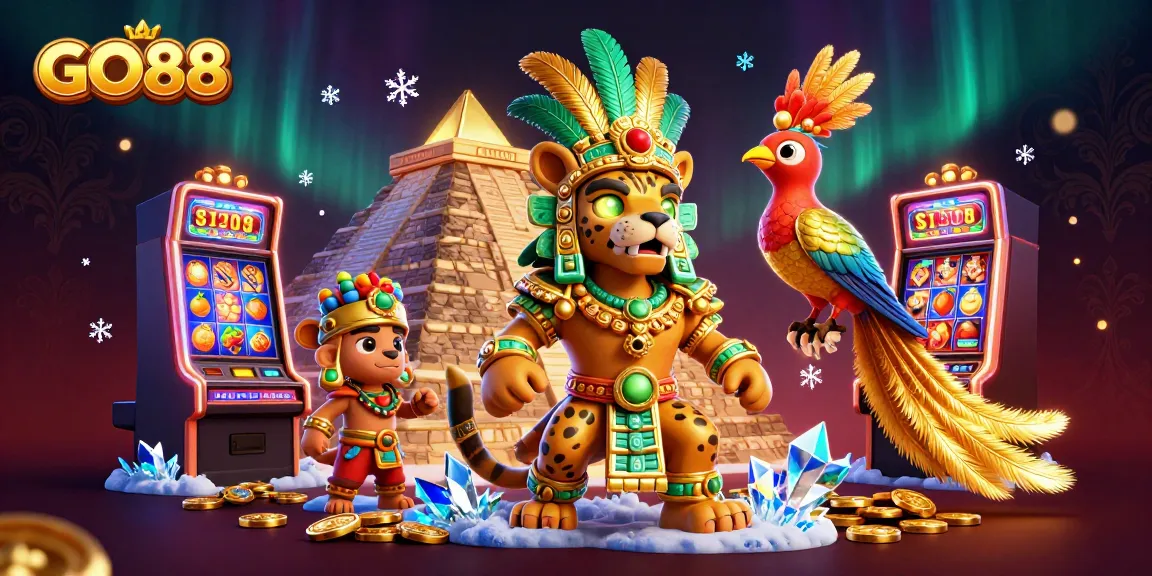 Engage with GO88's thrilling slot games featuring vibrant 3D characters and gaming visuals.