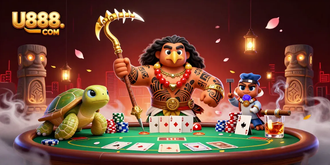 Experience thrilling poker action with U888. COM featuring dynamic characters and gold tokens!