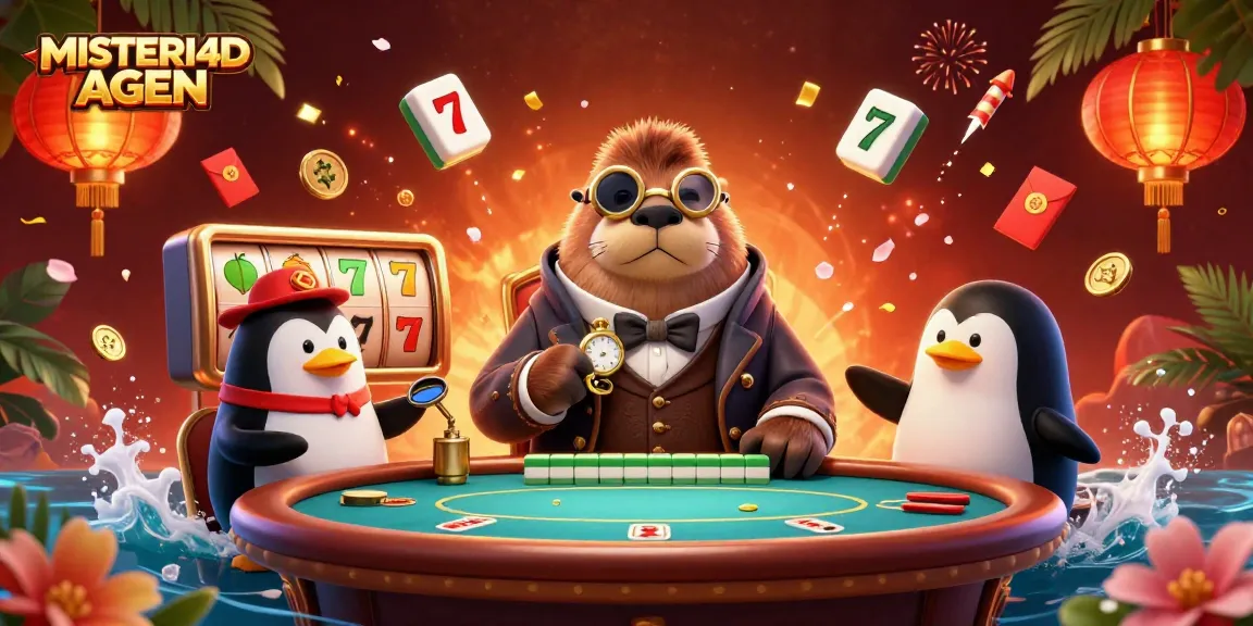 Experience big wins and exciting gameplay with MISTERI4D AGEN in this vibrant underwater casino scene.