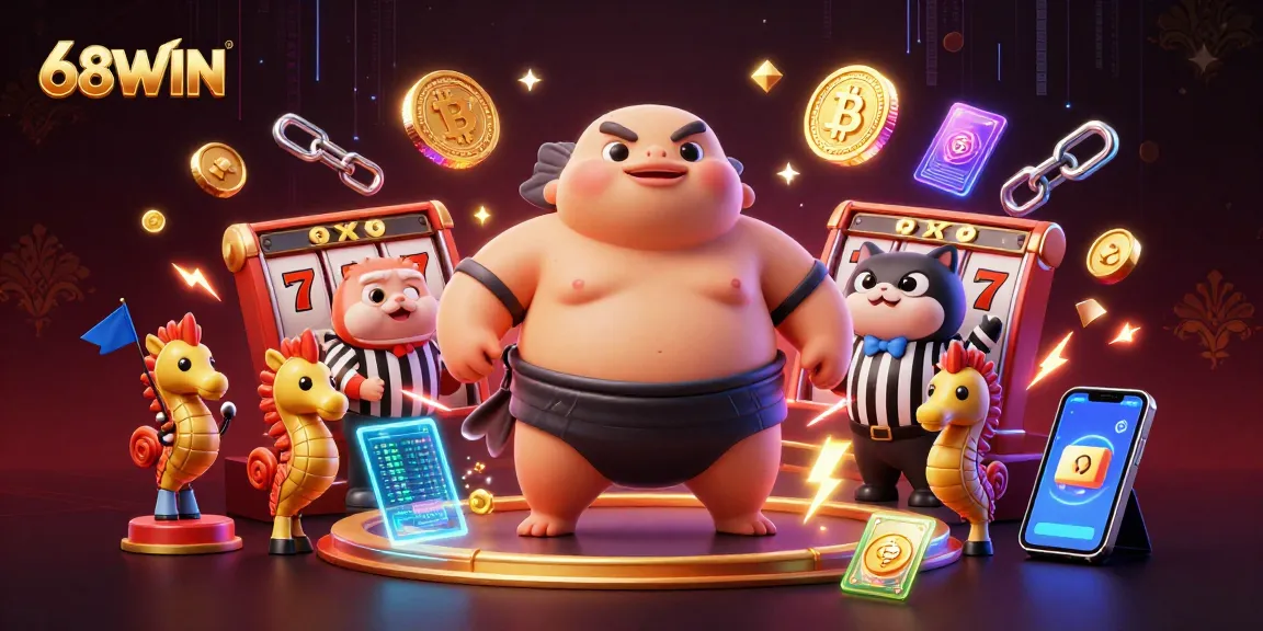 Engage with 68WIN and its exciting slot games featuring a fugu, catfish, and vibrant graphics.