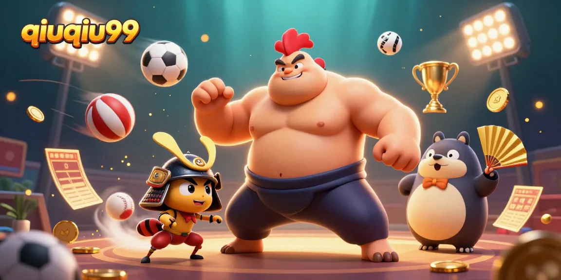 Experience thrilling action with qiuqiu99 as a powerful sumo rooster and samurai cricket light up the gaming scene.